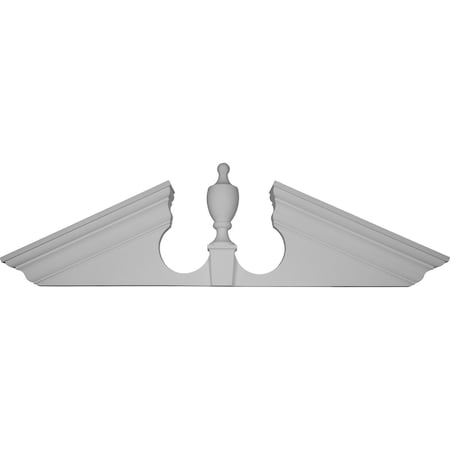 Ekena Millwork 61"W x 20"H x 7/8"P Peaked Urn Pediment PED61X20X00UP